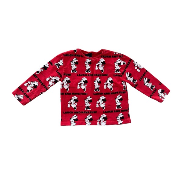 Zara x Disney Minnie Mouse Long Sleeve Top 3-4 - Picture 2 of 6